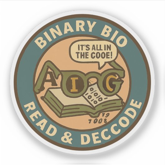 Bio-informatica detective kraakt de binaire code sticker (Voorkant)