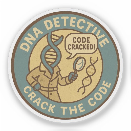 Bio-informatica Sleuth Het kraken van de DNA-code Sticker (Voorkant)