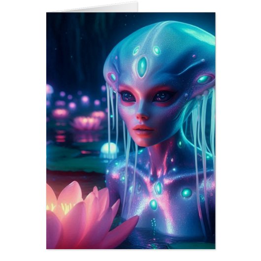 bio-luminescente Zwemmende Alien Alle Gelegenheden (Voorkant)