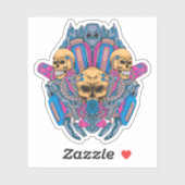 Bio-Mech schedelfusie Sticker (Vel)