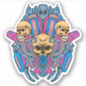 Bio-Mech schedelfusie Sticker (Voorkant)