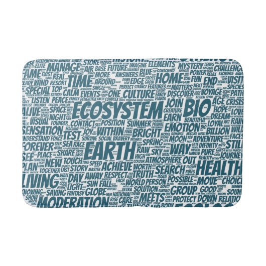 Bio Nuage Mots Tekst Biodiversiteit Badmat (Voorkant)
