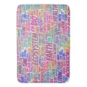 Bio Nuage Mots Tekst Biodiversiteit Badmat (Voorkant Verticaal)