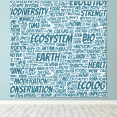 Bio Nuage Mots Tekst Biodiversiteit Canvas Afdruk (Insitu (Houten vloer))