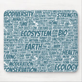 Bio Nuage Mots Tekst Biodiversiteit Muismat (Voorkant)