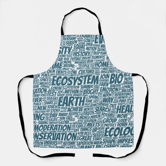 Bio Nuage Mots Tekst Biodiversiteit Schort (Voorkant)