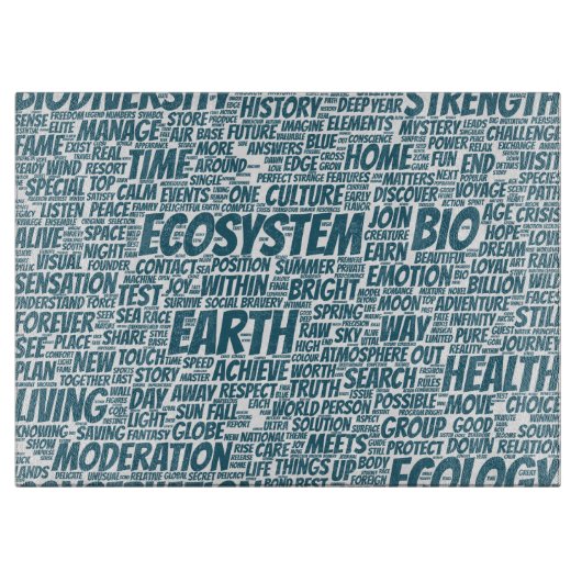 Bio Nuage Mots Tekst Biodiversiteit Snijplank (Voorkant)