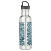 Bio Nuage Mots Tekst Biodiversiteit Waterfles (Achterkant)