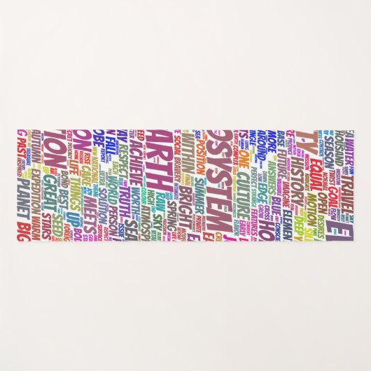 Bio Nuage Mots Tekst Biodiversiteit Yogamat (Voorkant (horizontaal))