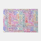 Bio Nuage Mots Tekst Motief Biodiversiteitspatroon Deurmat (Voorkant)