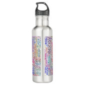 Bio Nuage Mots Tekst Motief Biodiversiteitspatroon Waterfles (Achterkant)