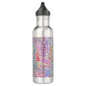 Bio Nuage Mots Tekst Motief Biodiversiteitspatroon Waterfles (Rechts)