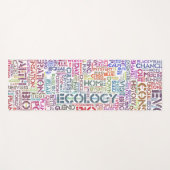 Bio Nuage Mots Tekst Motief Biodiversiteitspatroon Yogamat (Voorkant (horizontaal))