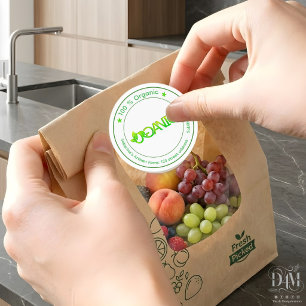 Bio Organische Eco Vriendelijke, Gezonde Voedingsp Ronde Sticker