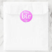 Bio Paars Ronde Sticker (Tas)