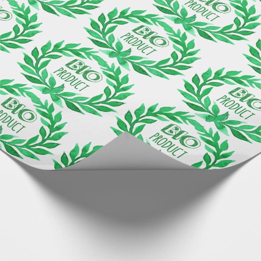 Bio Product Green Waterverf Boerderij Vers voedsel Cadeaupapier (Hoek)