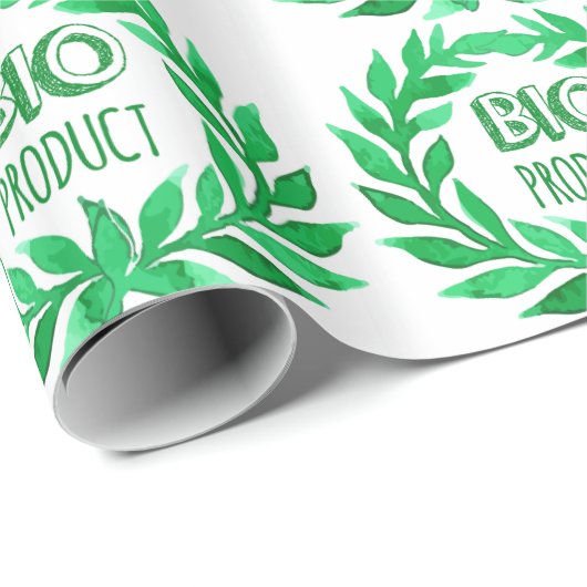 Bio Product Green Waterverf Boerderij Vers voedsel Cadeaupapier (Rol Hoek)