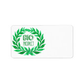 Bio Product Green Waterverf Boerderij Vers voedsel Etiket (Voorkant)