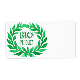 Bio Product Green Waterverf Boerderij Vers voedsel Etiket