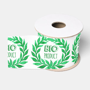 Bio Product Green Waterverf Boerderij Vers voedsel Grosgrain Lint