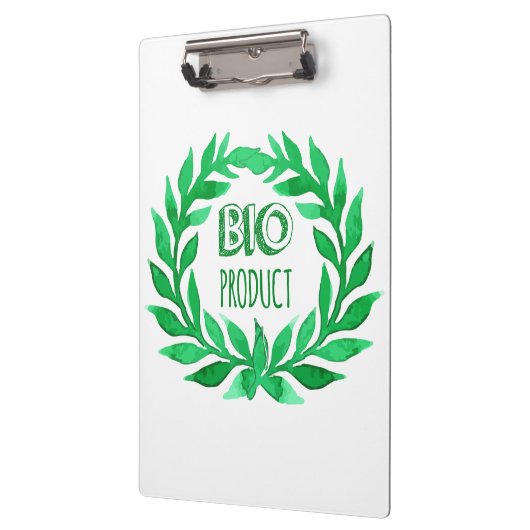 Bio Product Green Waterverf Boerderij Vers voedsel Klembord (Links)