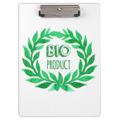 Bio Product Green Waterverf Boerderij Vers voedsel Klembord (Voorkant)