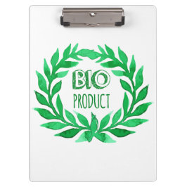 Bio Product Green Waterverf Boerderij Vers voedsel Klembord