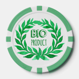 Bio Product Green Waterverf Boerderij Vers voedsel Poker Chips
