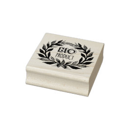 Bio Product Green Waterverf Boerderij Vers voedsel Rubberstempel