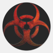 Bio-risicokticker Ronde Sticker (Voorkant)