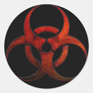 Bio-risicokticker Ronde Sticker