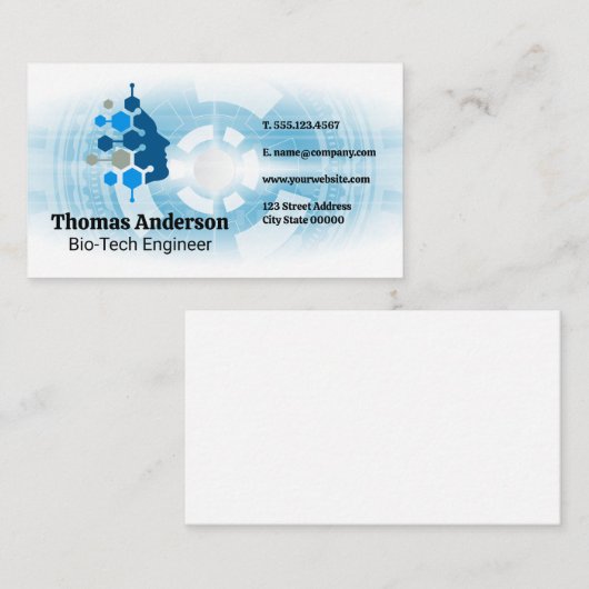 Bio Tech Logo | Ingenieur Visitekaartje (Voorkant / Achterkant)