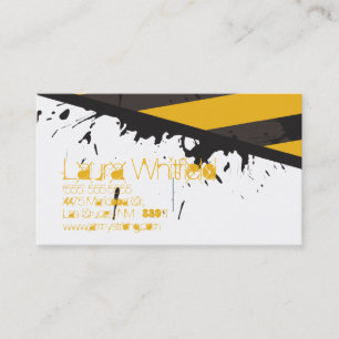 Bio-Visitekaartje met gevarenwaarschuwing tegen ta Visitekaartje