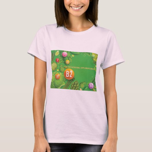 Bio Voedingssupplementen Ontwerp T-shirt (Voorkant)