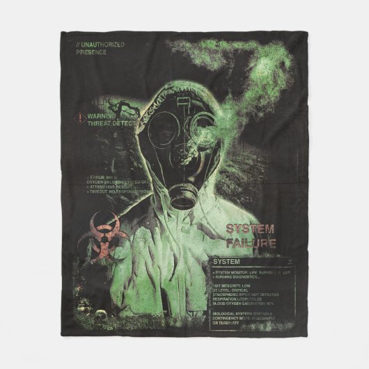 Bio-Waste - Techno-Dystopian Streetwear Design Fleece Deken (Voorkant)