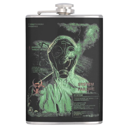 Bio-Waste - Techno-Dystopian Streetwear Design Heupfles (Voorkant)