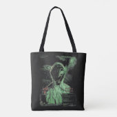 Bio-Waste - Techno-Dystopian Streetwear Design Tote Bag (Achterkant)