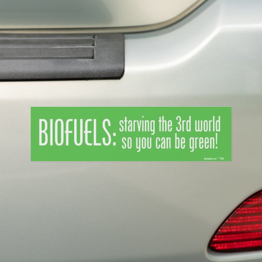 Biobrandstoffen Bumpersticker (Op auto)