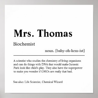 Biochemicus Personalized Gift Poster
