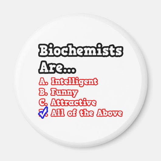 Biochemicus Quiz... Joke Magneet (Voorkant)