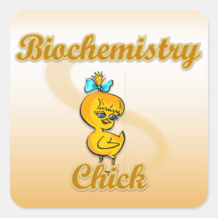 Biochemie Chick Vierkante Sticker