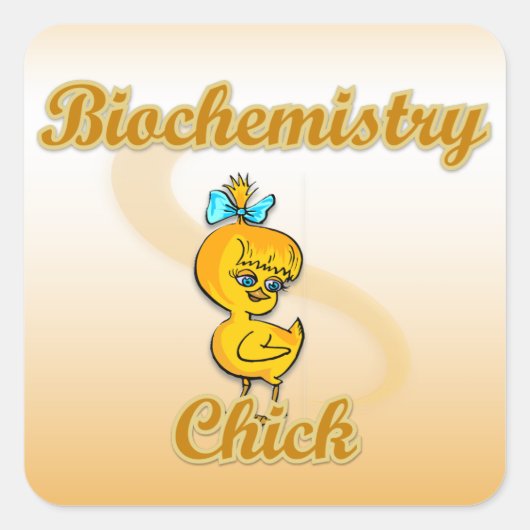 Biochemie Chick Vierkante Sticker (Voorkant)