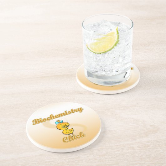 Biochemie Chick Zandsteen Onderzetter (Zijkant)