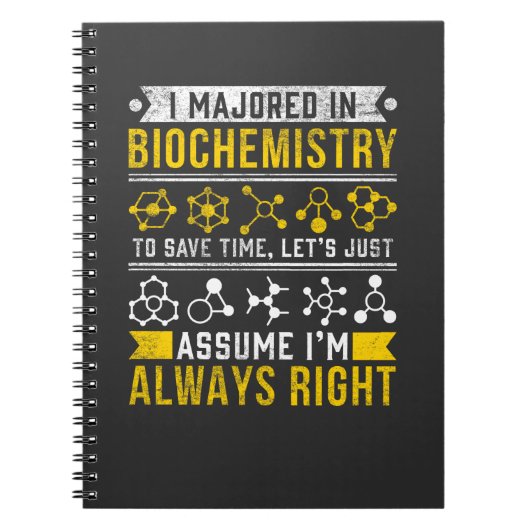 Biochemie Humor Bioloog Funny Scientist Joke Notitieboek (Voorkant)