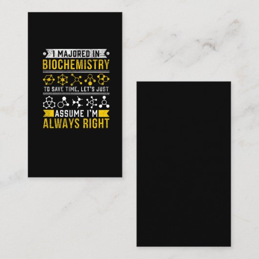 Biochemie Humor Bioloog Funny Scientist Joke Visitekaartje (Voorkant / Achterkant)