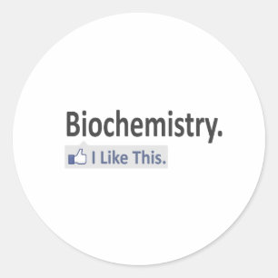 Biochemie...ik vind dit leuk. ronde sticker