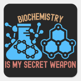 Biochemie is mijn geheime wapen vierkante sticker