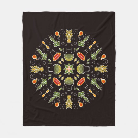 Biochemie Lab Botanische Kunst - Vrouwen in de wet Fleece Deken (Voorkant)