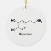 biochemie van dopaminemolecuul keramisch ornament (Voorkant)