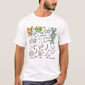 Biochemische illustratie met moleculaire structuur t-shirt (Voorkant)